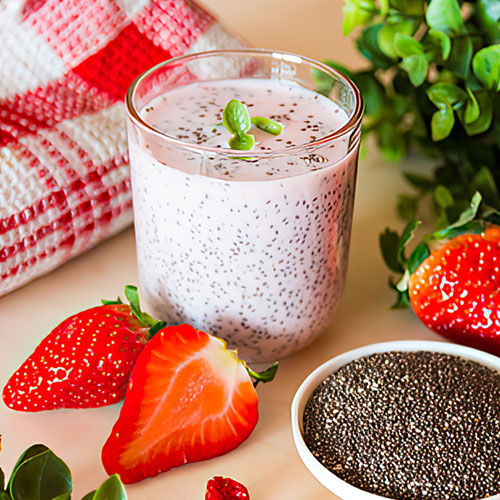 Pudding de chía con frutos rojos