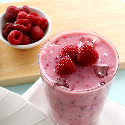 Smoothie de frambuesa proteico